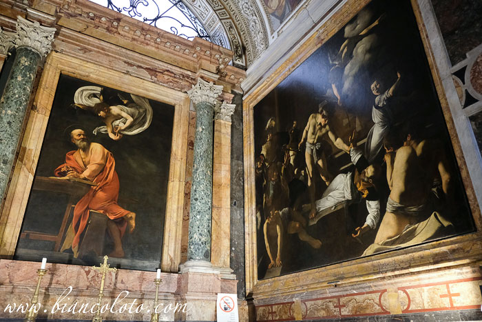 Работы Караваждо в церкви Сан Луиджи-дей-Франчези