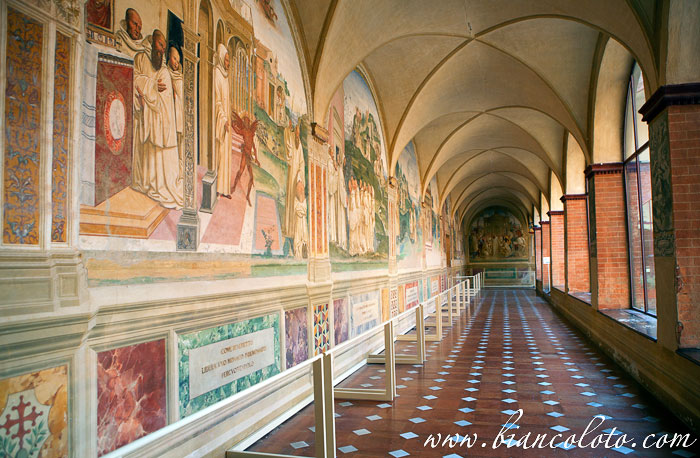 Ашьяно и аббатство Монте Оливето Маджоре. Тоскана. Италия