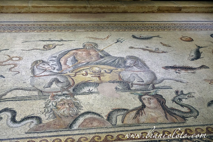 Мозаика с изображением Океана и Тефиды c Посейдоном 