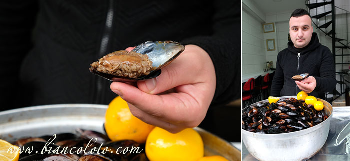 Мидии, фаршированные рисом