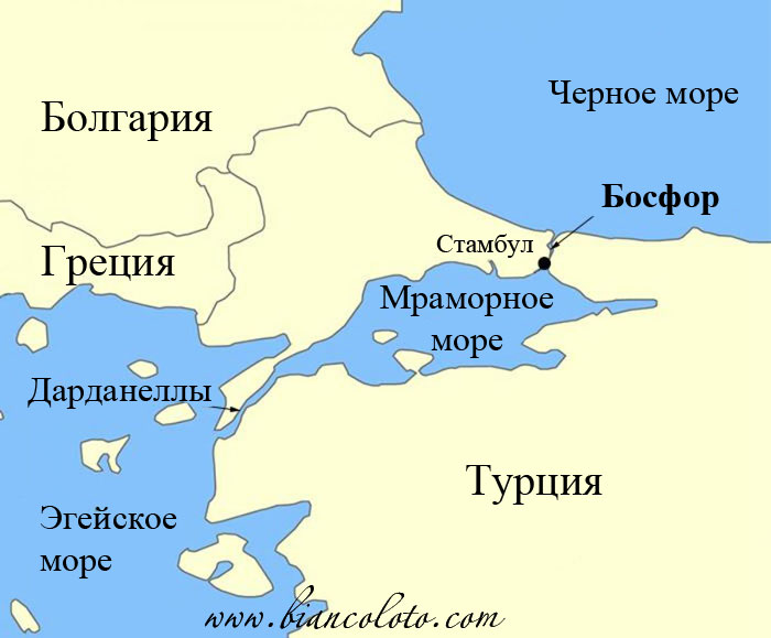 Босфор на карте