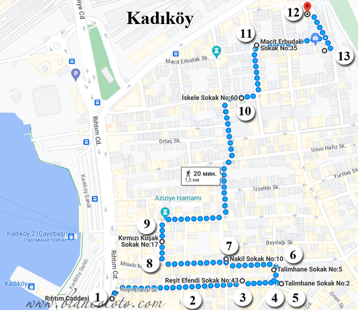 Карта граффити в Кадыкёй