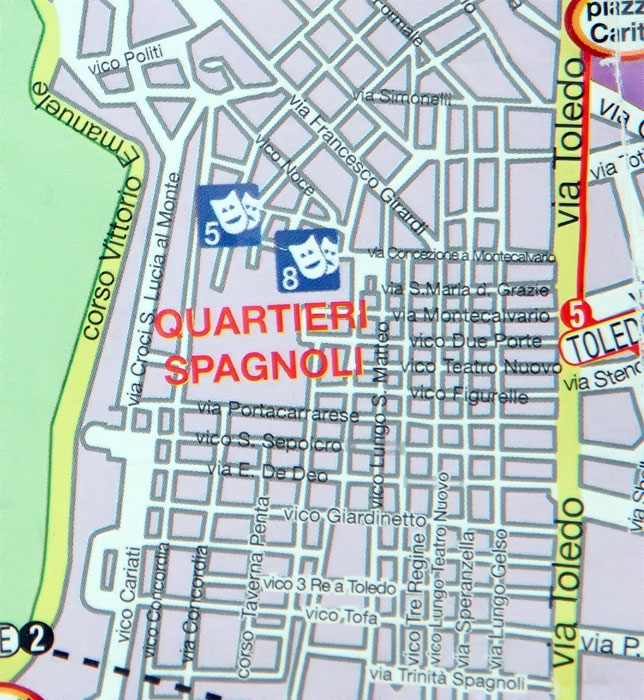 Карта испанских кварталов