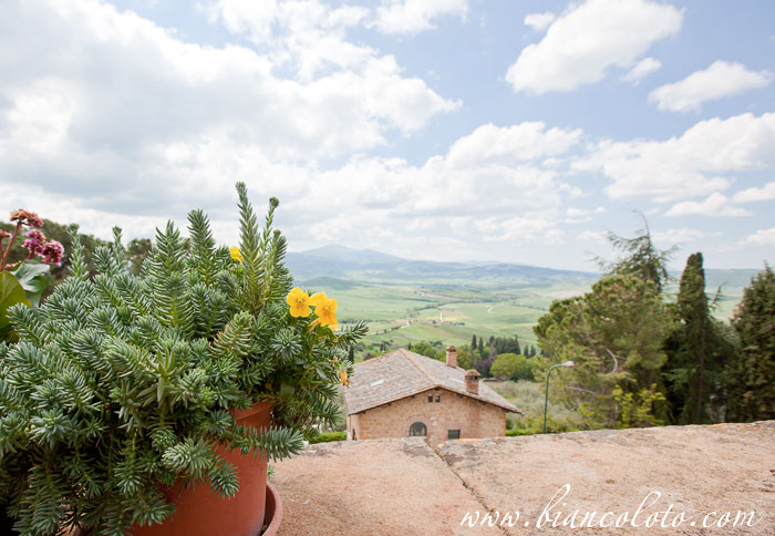 Панорама. Пьенца. Тоскана. Италия