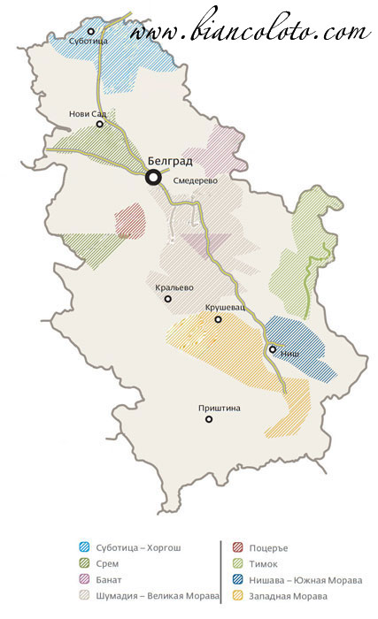 Карта винных регионов