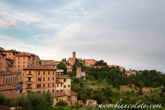 Вид на базилику Сан Клементе-ин-Санта-Мария-деи-Серви от Рыночной площади.
