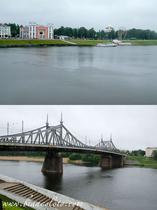 Староволжский мост и набережная реки Волги