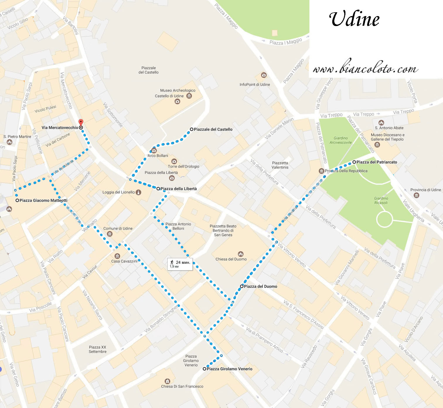 Карта Удине (Udine)